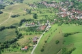 Jedľové Kostoľany - Pohľad zo severu, cesta na Drahy, Želeňa, vpravo hore kúsok dediny